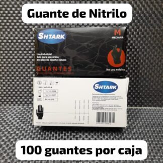 Caja con guantes de nitrilo color negro