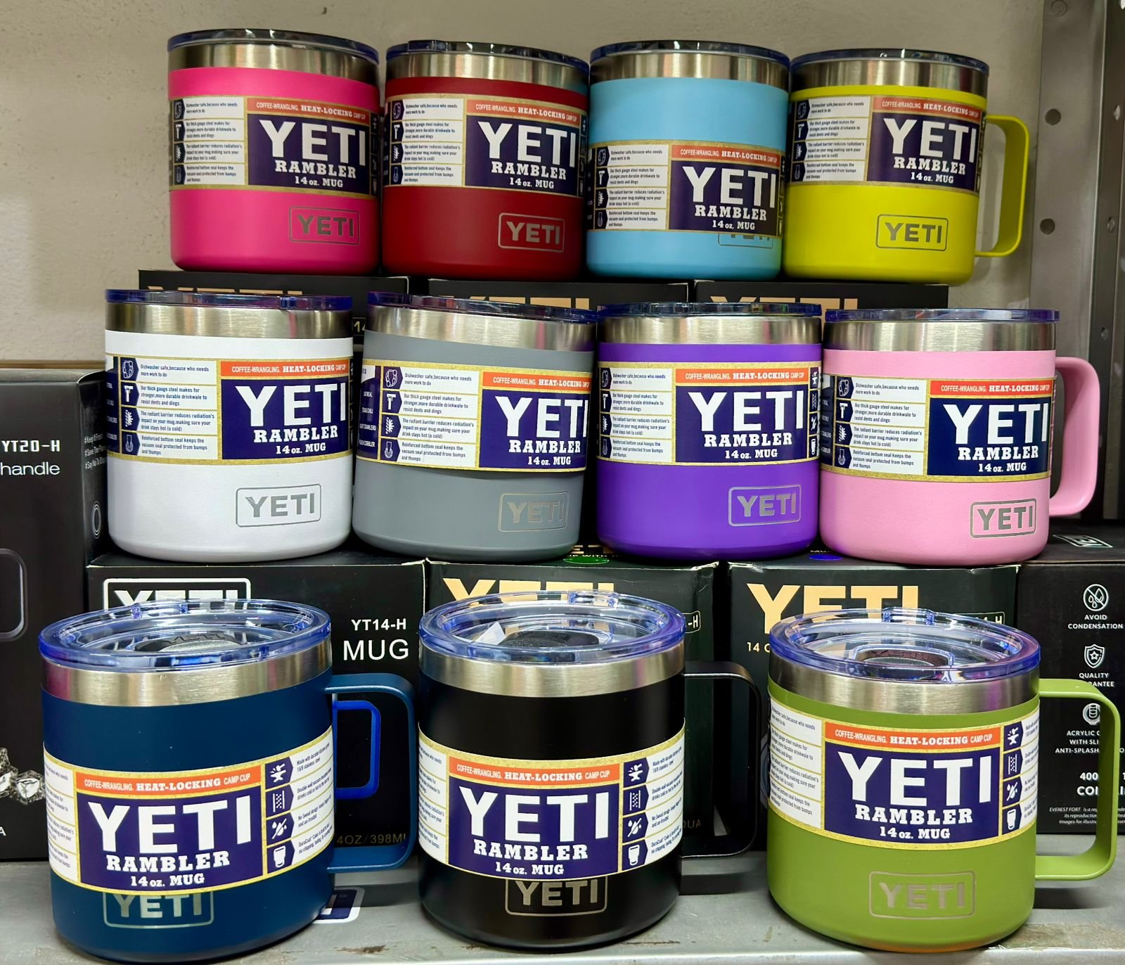 Termo Yeti taza con asa de varios colores